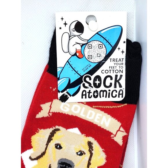 Sock Atomica Comfy One Size Fits Most Kync Custom Golden Retriever Socks | Soft - Picture 3 of 12
